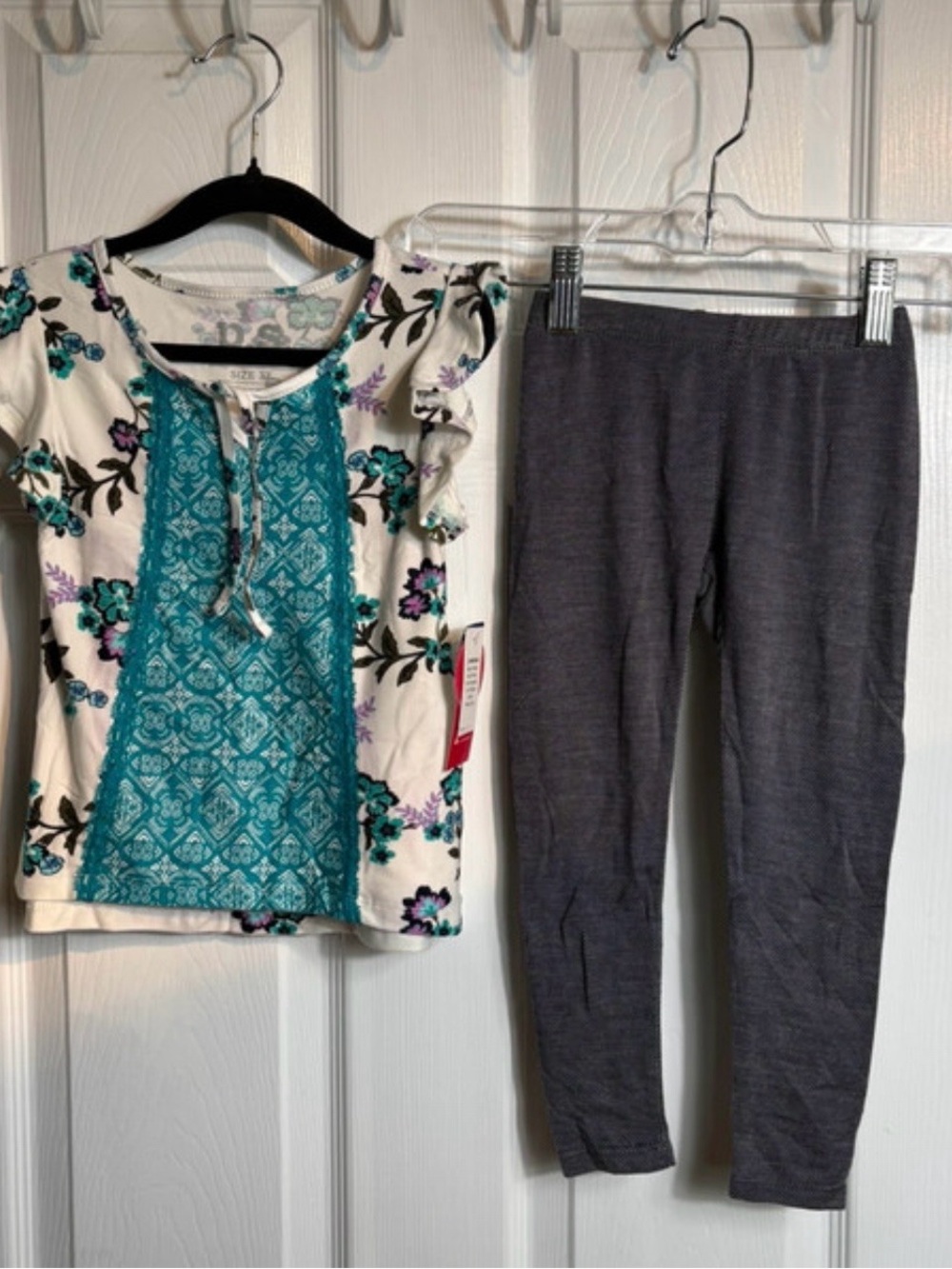 NWT P.S. from Aéropostale Girls 2-Piece Set: Floral Top & Leggings